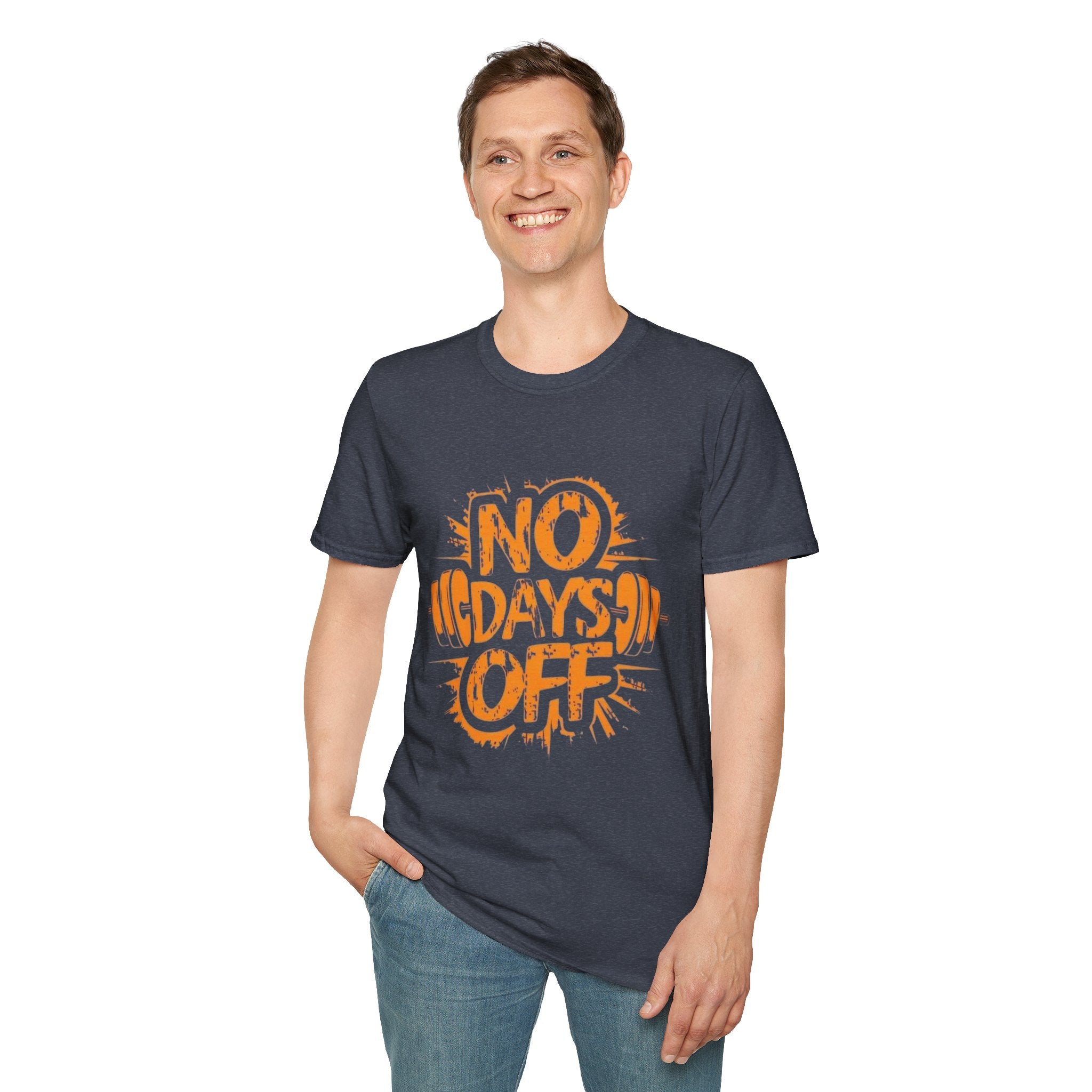 No Days Off Graphic Tee – Unisex Streetstyle Workout Shirt