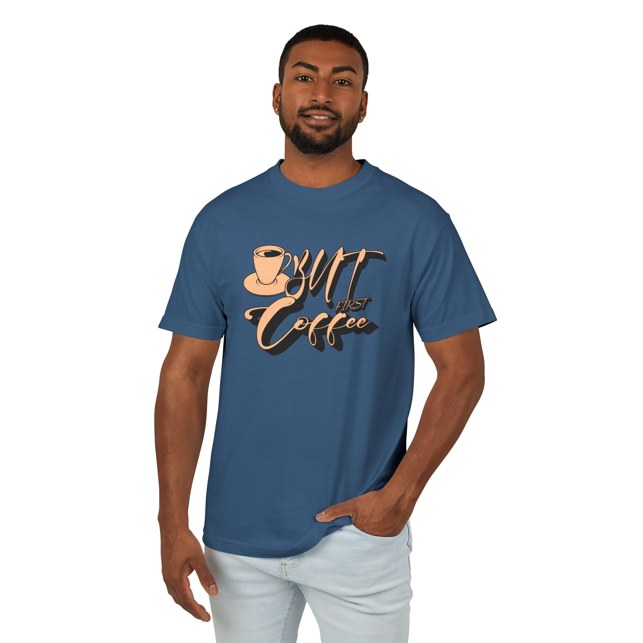 Coffee-Themed Heavyweight Tee – Cozy Casual Gift for Coffee Lovers