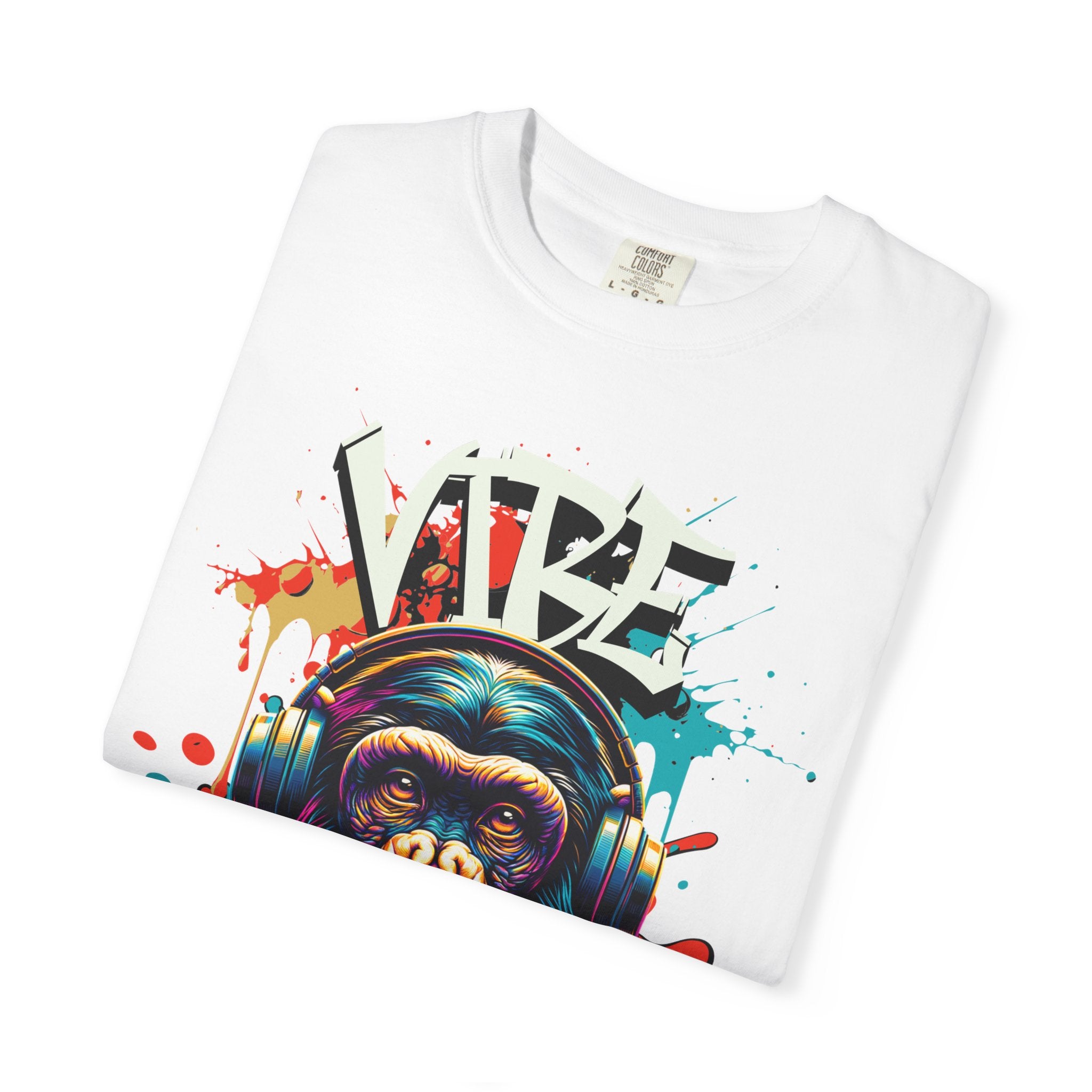 Vibe High Graphic Tee – Unisex Colorful “Vibe High” Monkey Streetwear T-Shirt