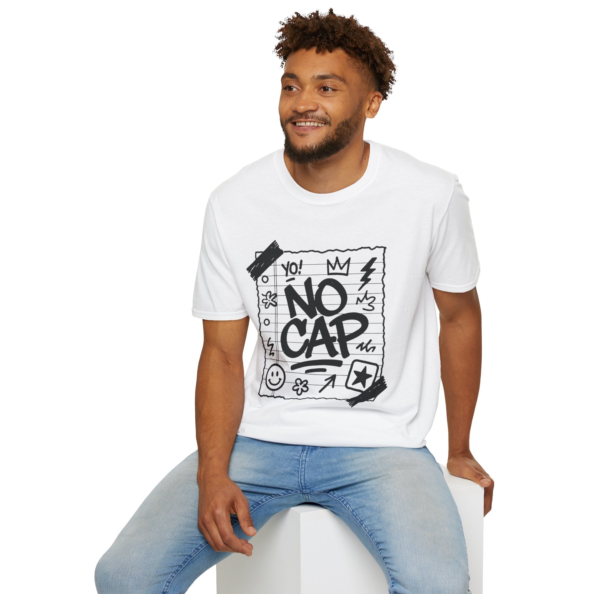 No Cap Streetstyle T-Shirt – Unisex Journal-Paper Graphic Tee, Bold Urban Statement