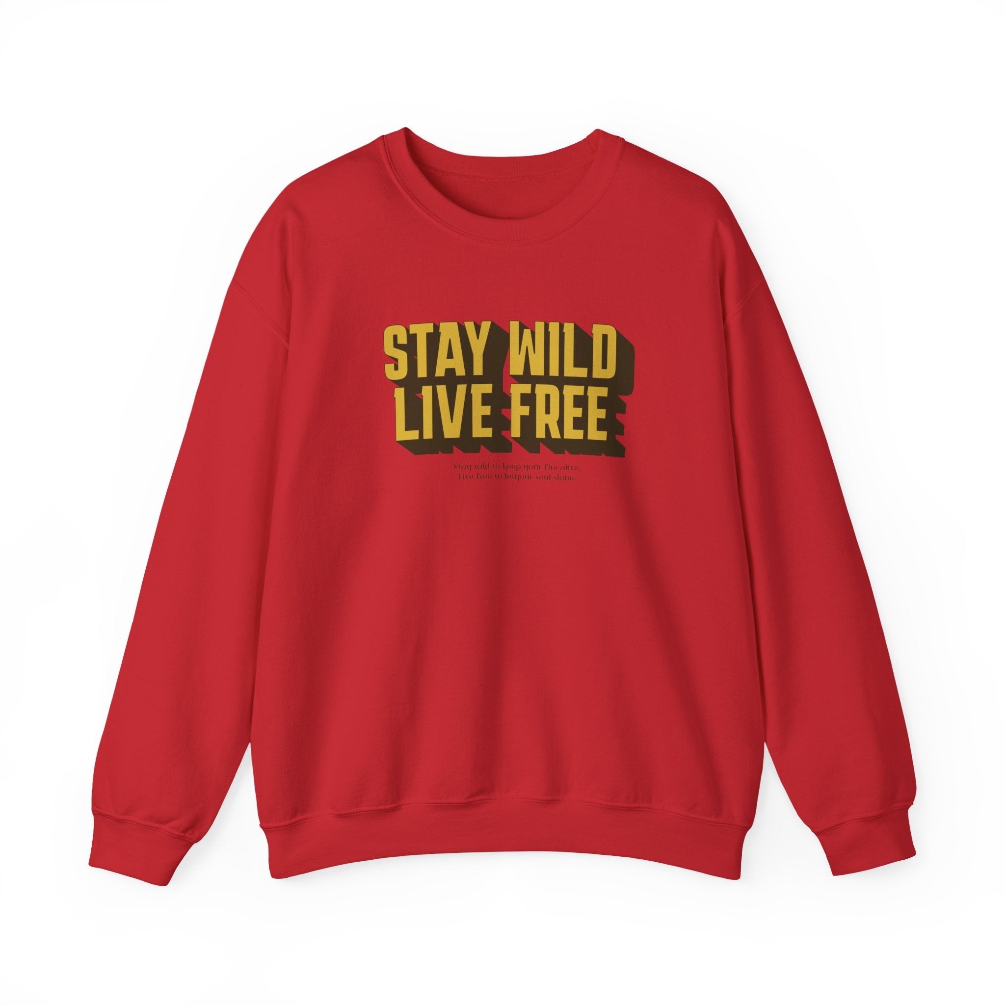 Stay Wild Live Free Sweatshirt | Unisex Outdoor Crewneck for Adventurers