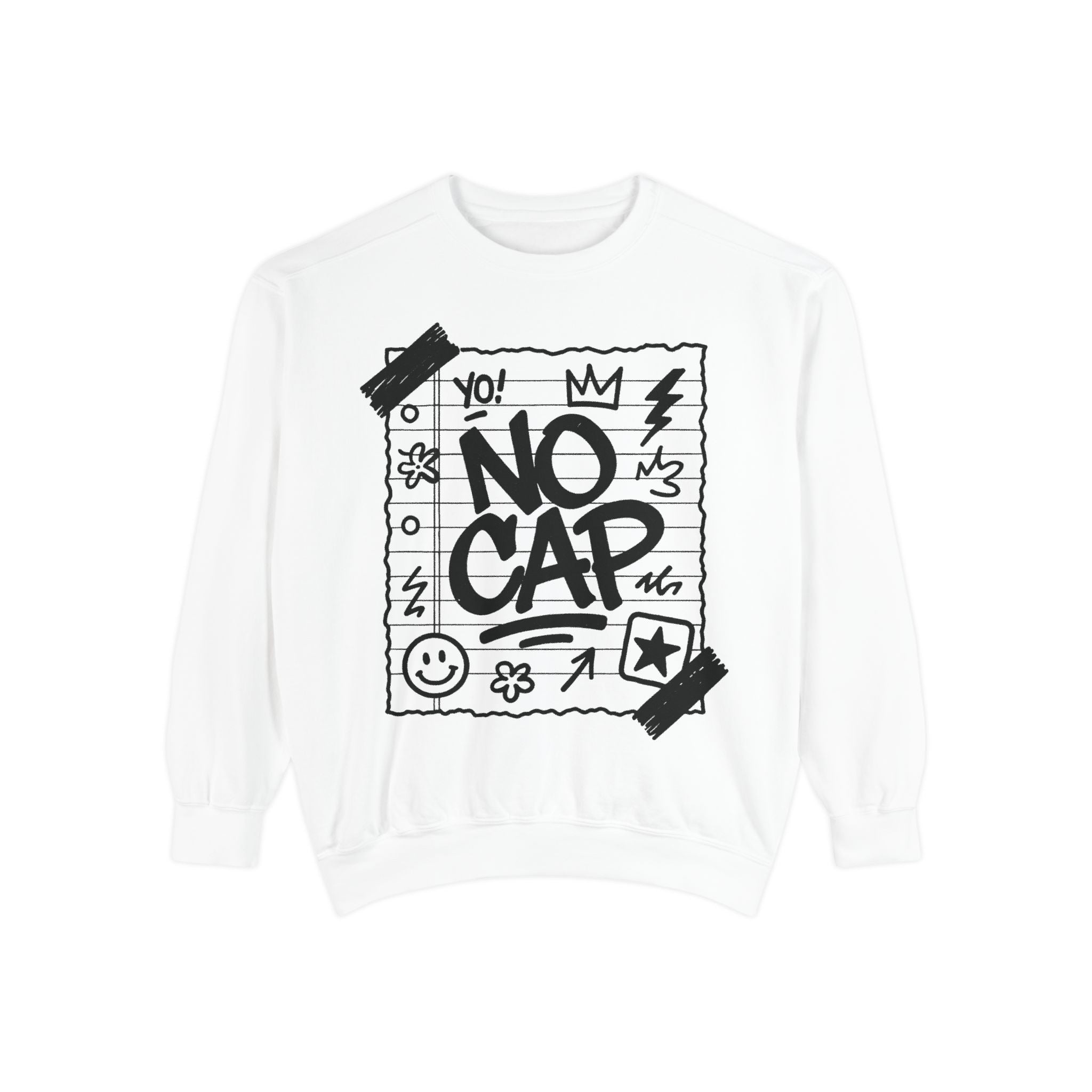 NO CAP Streetwear Hoodie – Unisex Urban Graffiti Sweatshirt, Journal-Paper Style