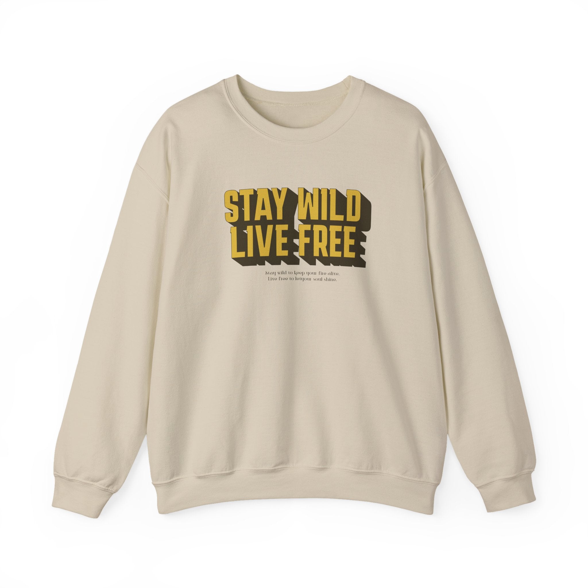 Stay Wild Live Free Sweatshirt | Unisex Outdoor Crewneck for Adventurers
