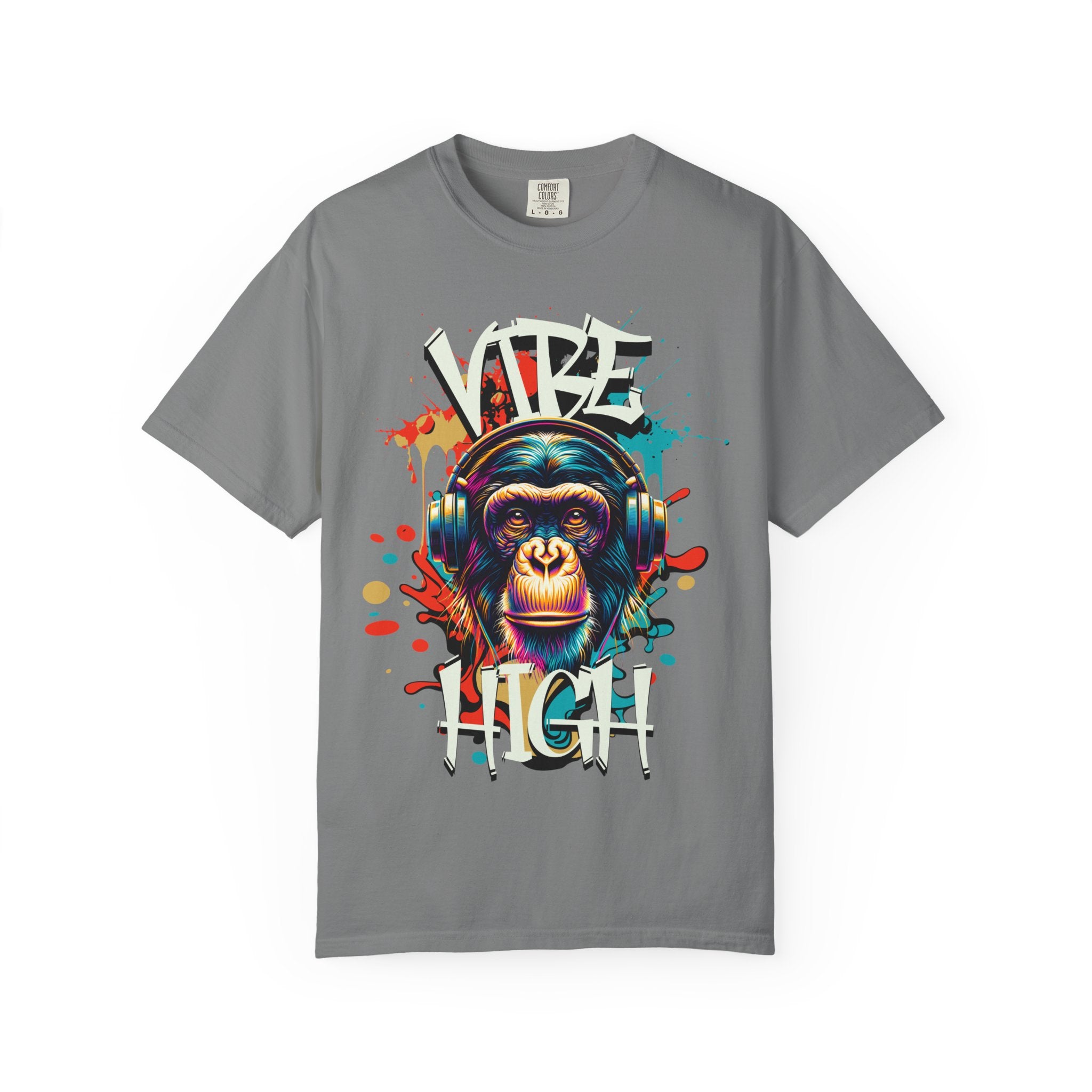 Vibe High Graphic Tee – Unisex Colorful “Vibe High” Monkey Streetwear T-Shirt