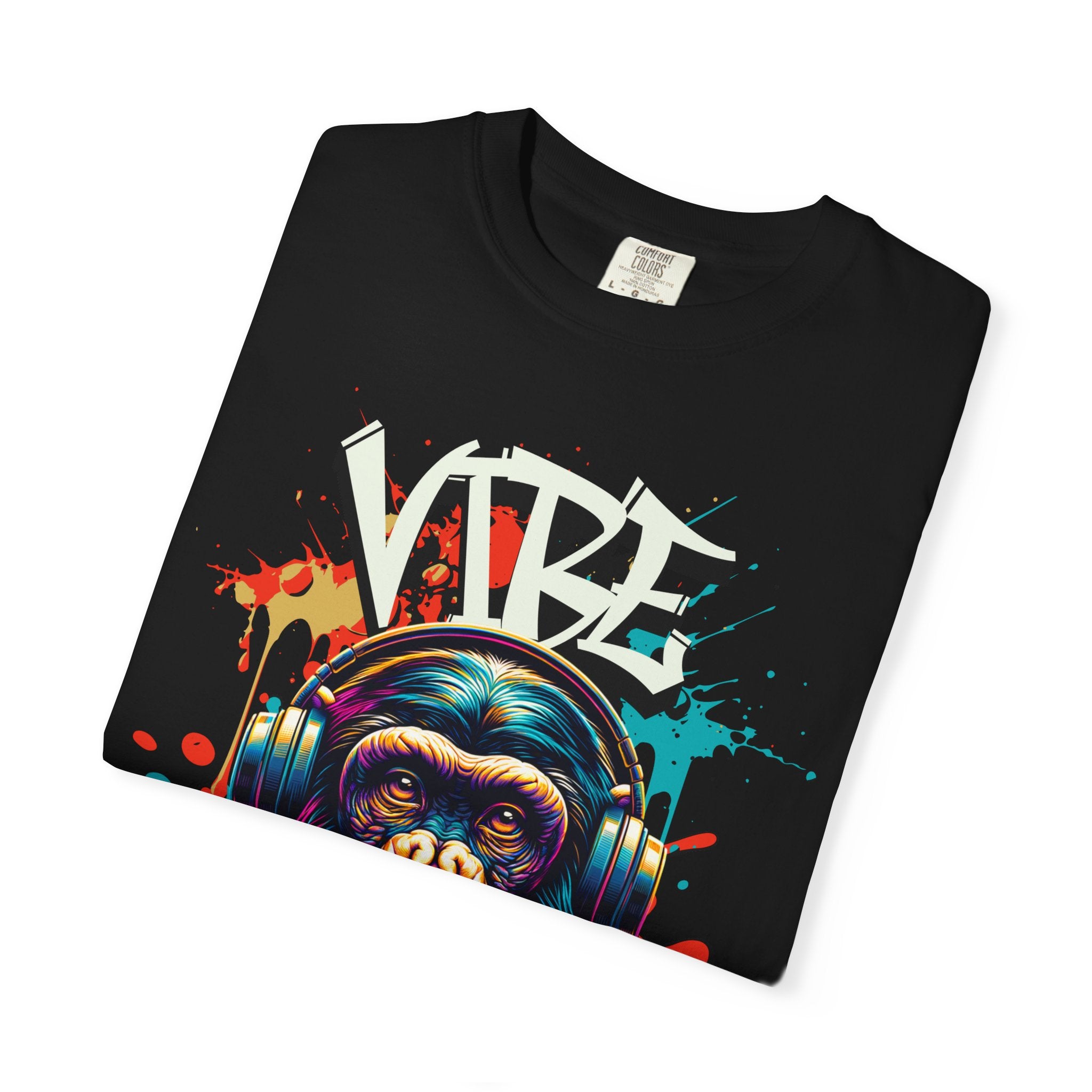 Vibe High Graphic Tee – Unisex Colorful “Vibe High” Monkey Streetwear T-Shirt