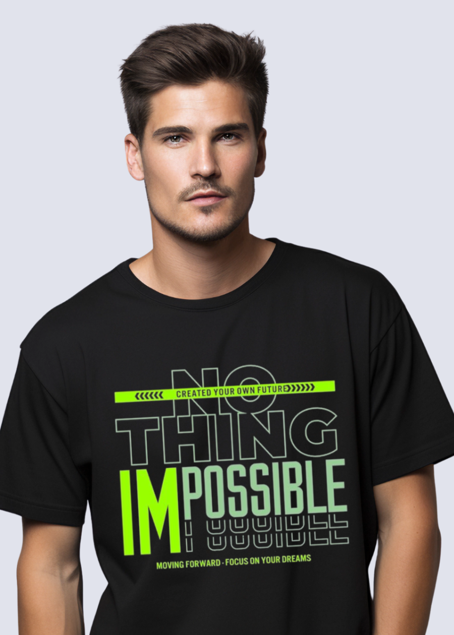 Nothing Is Impossible Graphic Tee – Unisex Inspirational Motivational Shirt