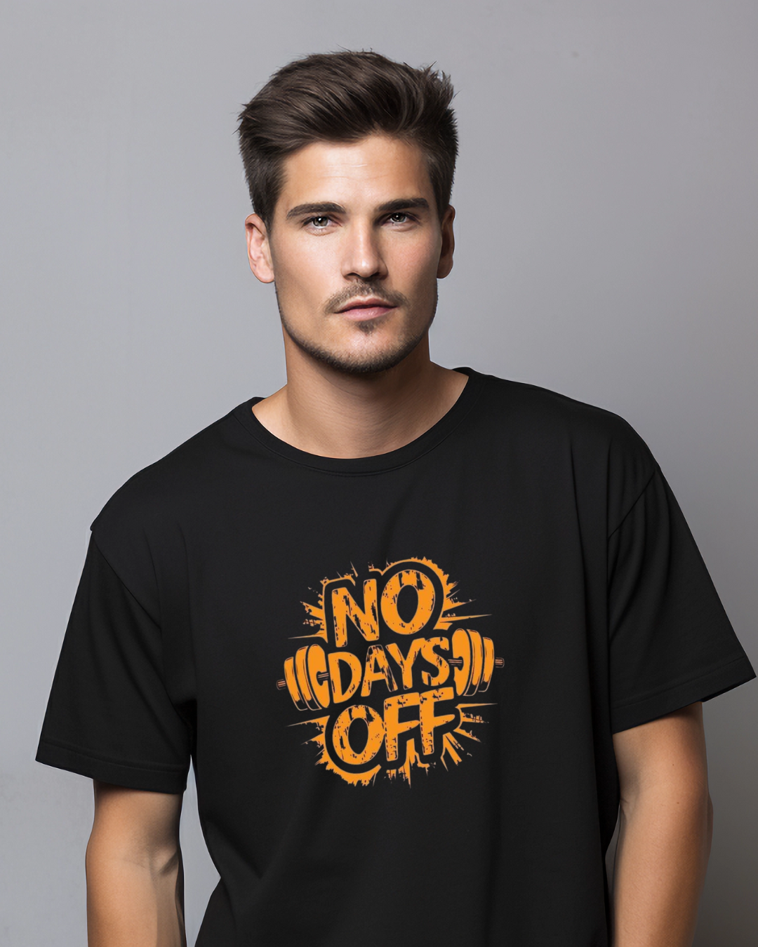 No Days Off Graphic Tee – Unisex Streetstyle Workout Shirt