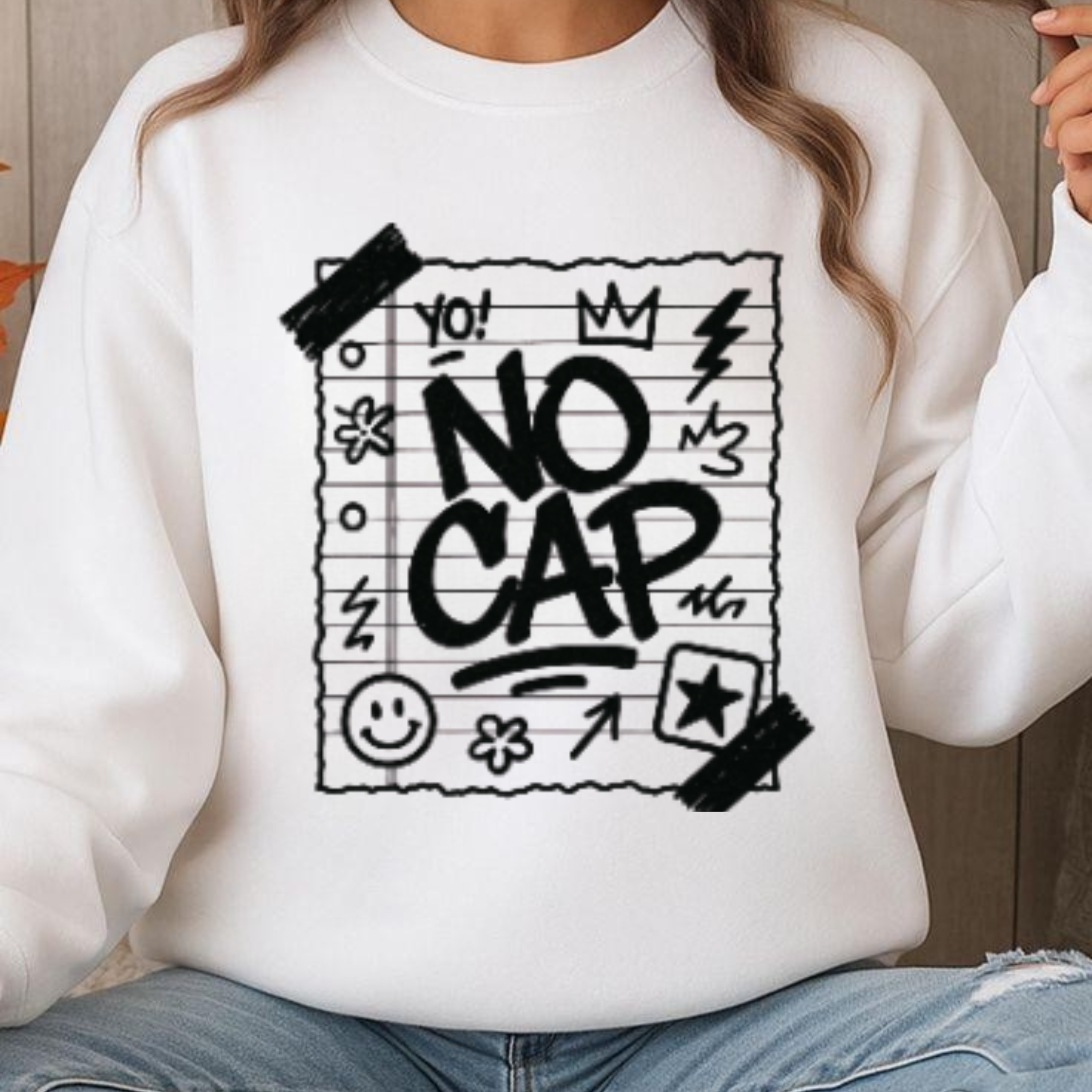 NO CAP Streetwear Hoodie – Unisex Urban Graffiti Sweatshirt, Journal-Paper Style