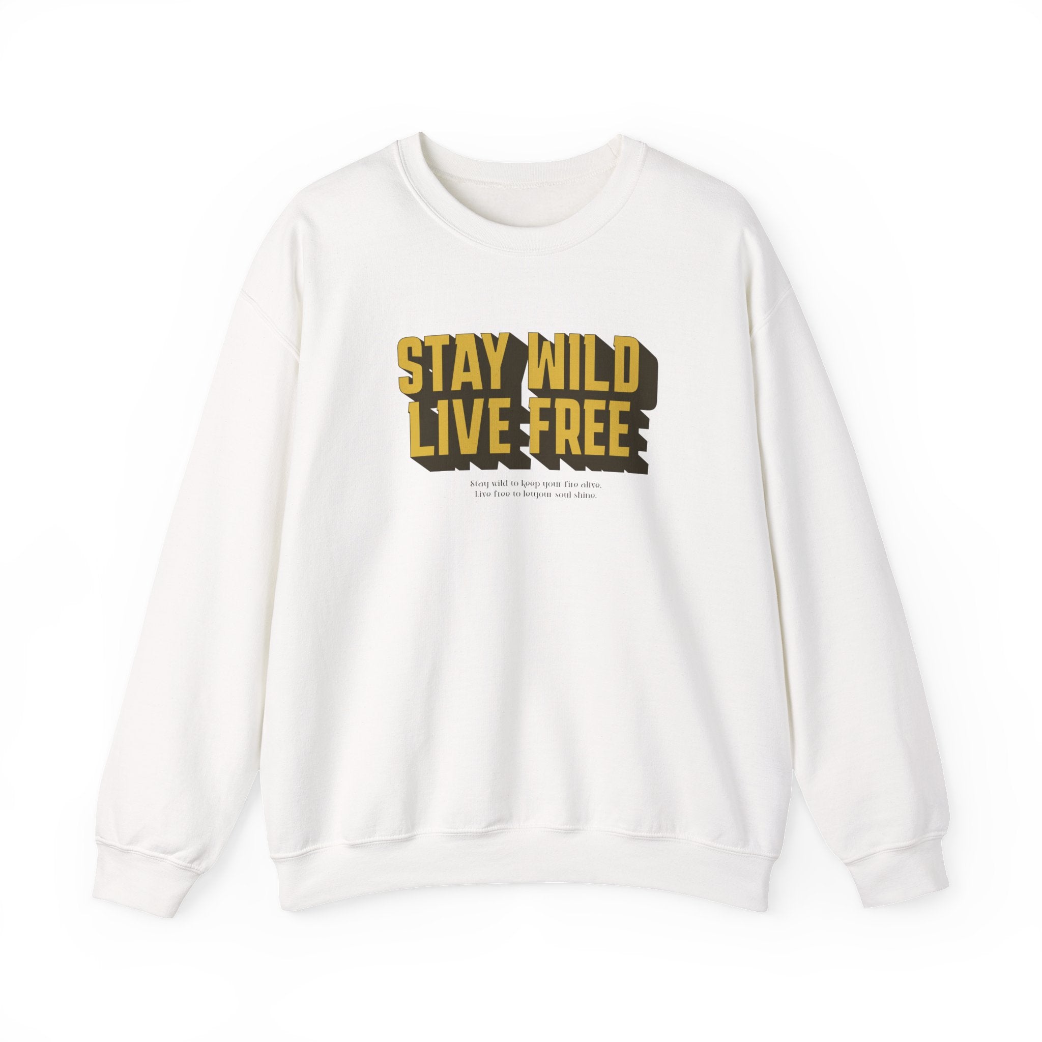 Stay Wild Live Free Sweatshirt | Unisex Outdoor Crewneck for Adventurers