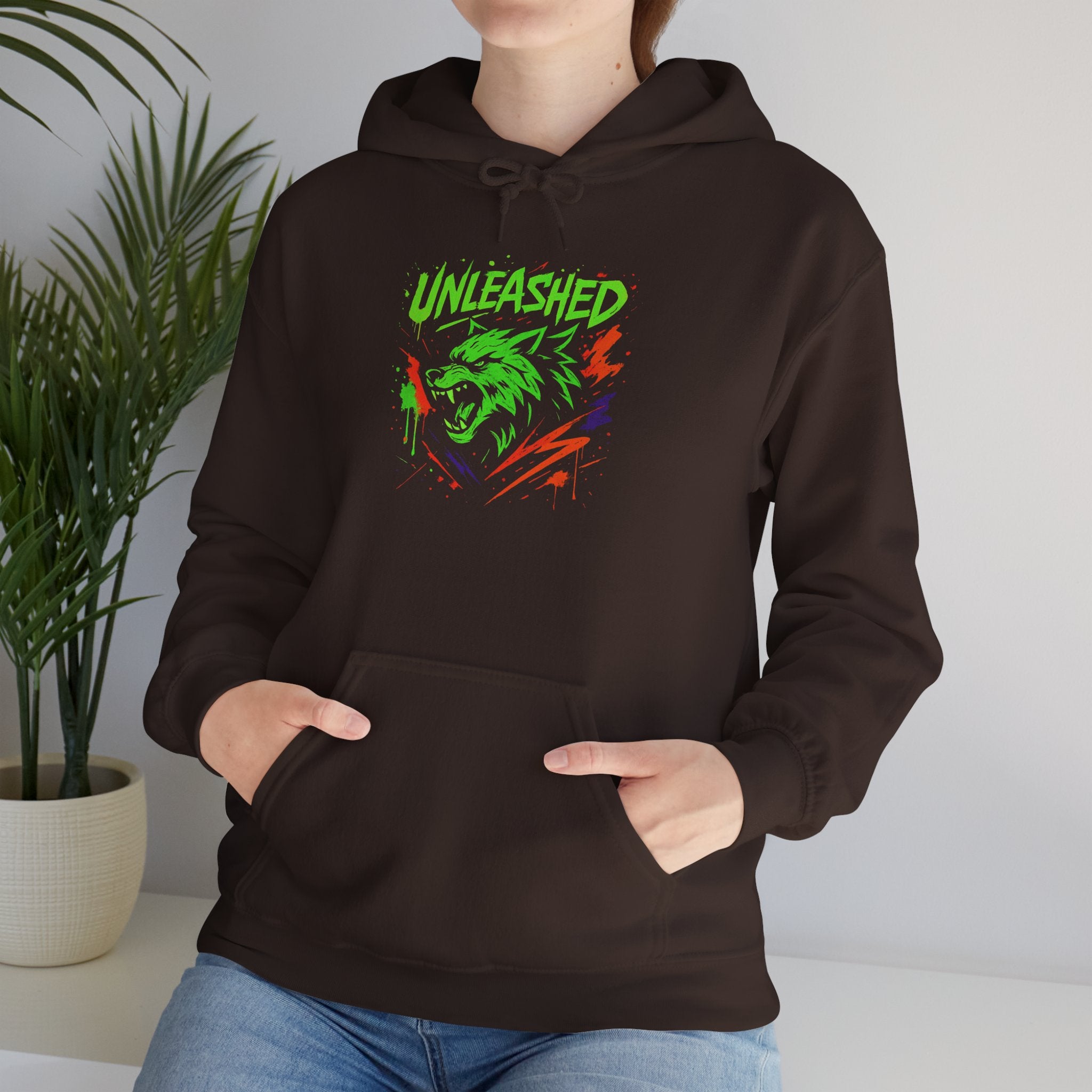 Lone Wolf Unleashed Hoodie, Wolf Lover Gift, Unisex Sweatshirt, Hooded Jumper, Nature Print Top, Animal Graphic Pullover