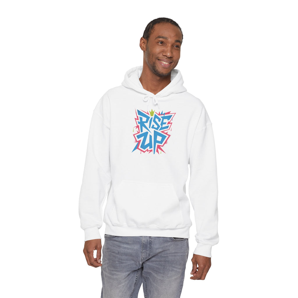 Rise Up Hoodie, Inspirational Sweatshirt, Motivational Jumper, Encouraging Pullover, Empowering Hooded Top