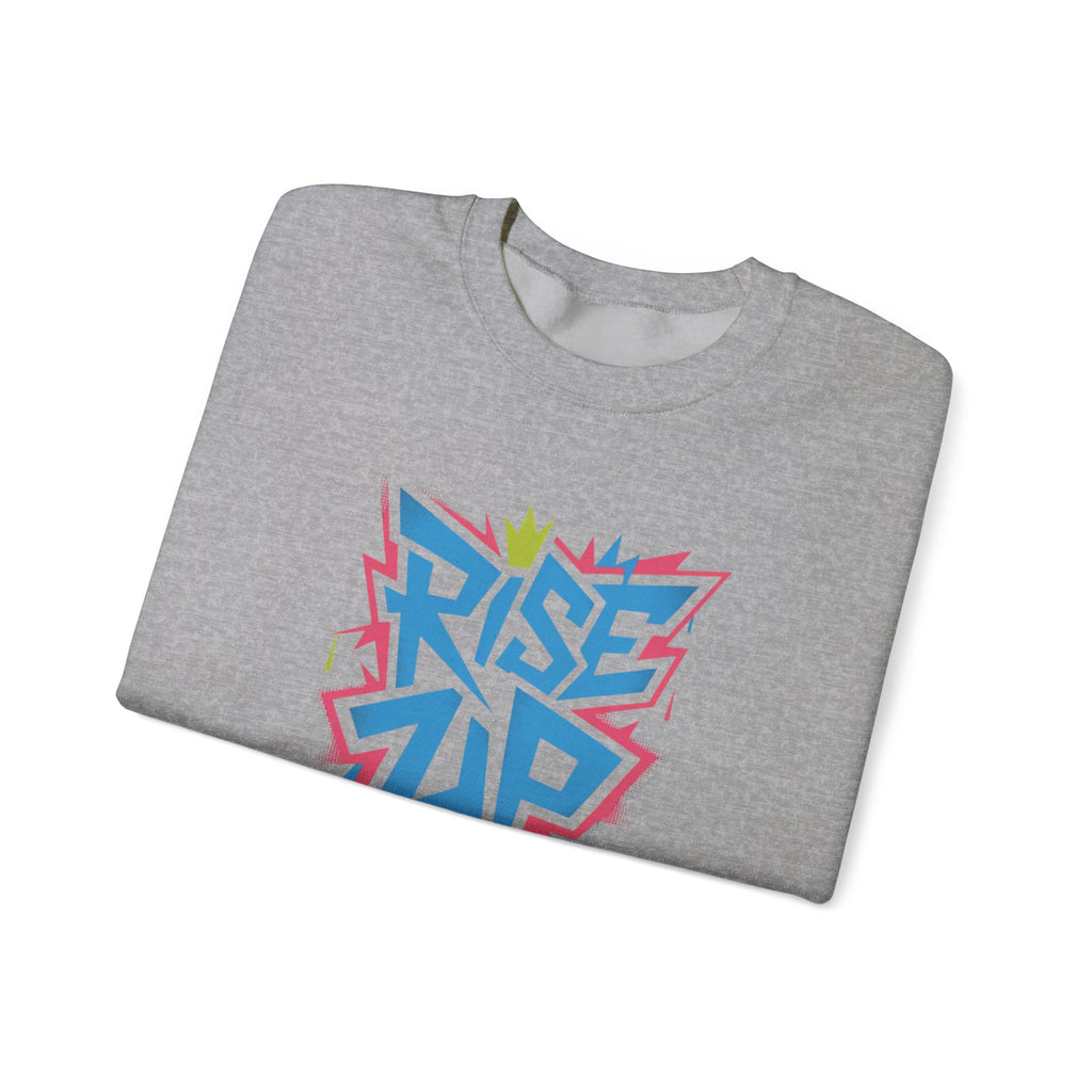 Rise Up graphic Crewneck Sweatshirt | Motivational street art design
