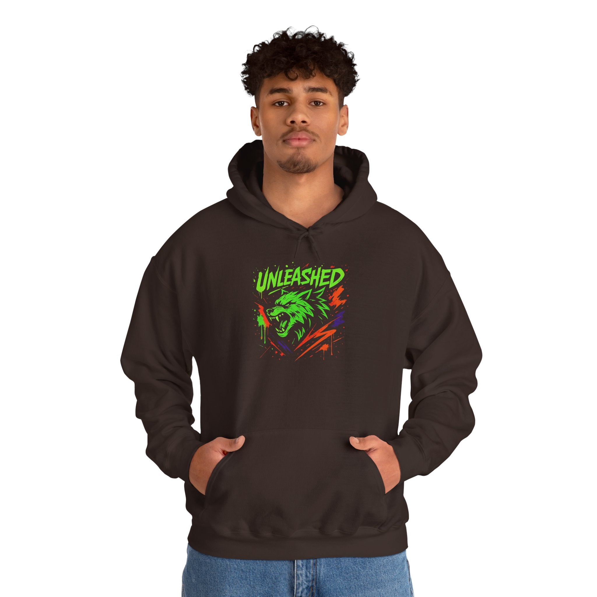 Lone Wolf Unleashed Hoodie, Wolf Lover Gift, Unisex Sweatshirt, Hooded Jumper, Nature Print Top, Animal Graphic Pullover