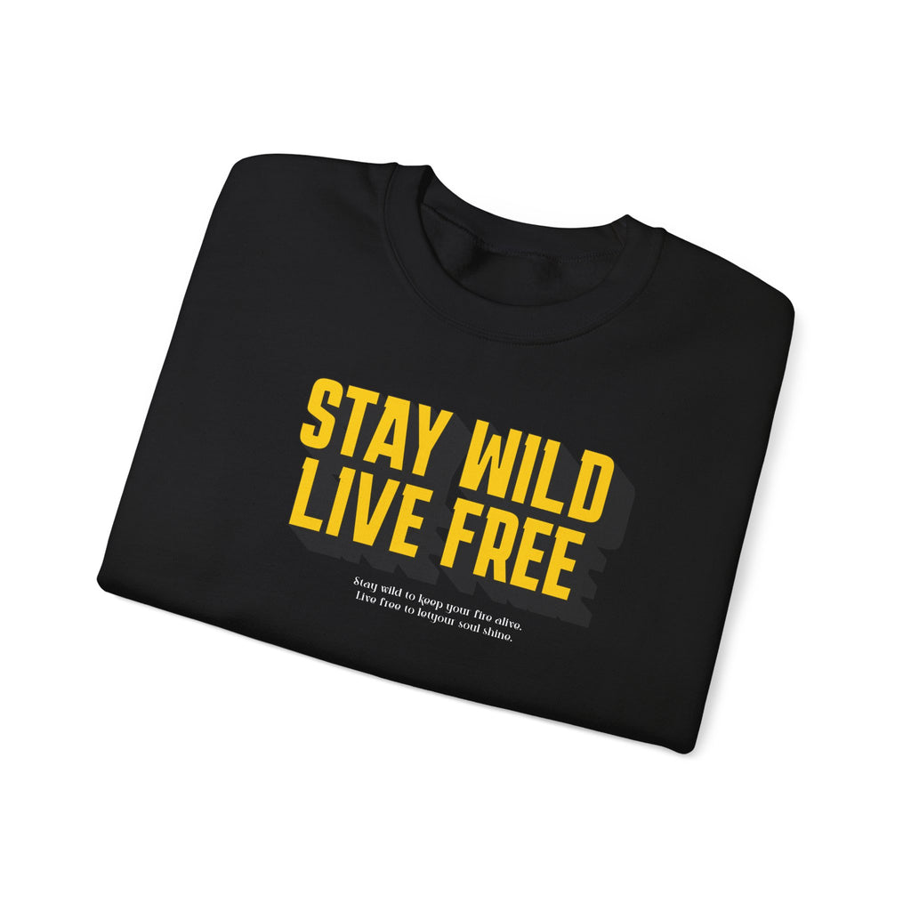 Stay Wild Live Free Sweatshirt | Unisex Outdoor Crewneck for Adventurers