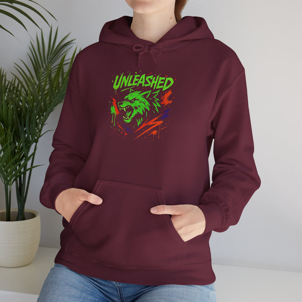Lone Wolf Unleashed Hoodie, Wolf Lover Gift, Unisex Sweatshirt, Hooded Jumper, Nature Print Top, Animal Graphic Pullover