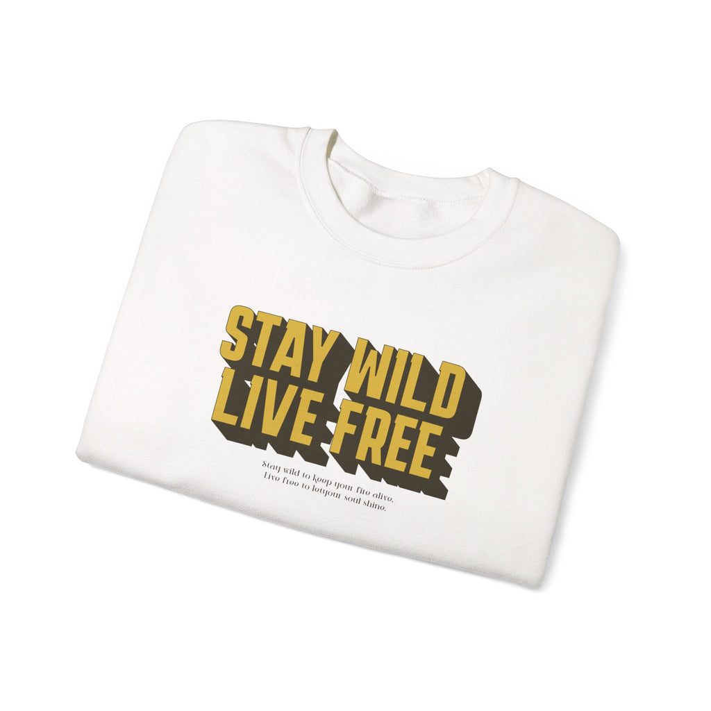 Stay Wild Live Free Sweatshirt | Unisex Outdoor Crewneck for Adventurers