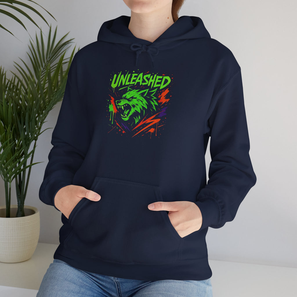 Lone Wolf Unleashed Hoodie, Wolf Lover Gift, Unisex Sweatshirt, Hooded Jumper, Nature Print Top, Animal Graphic Pullover