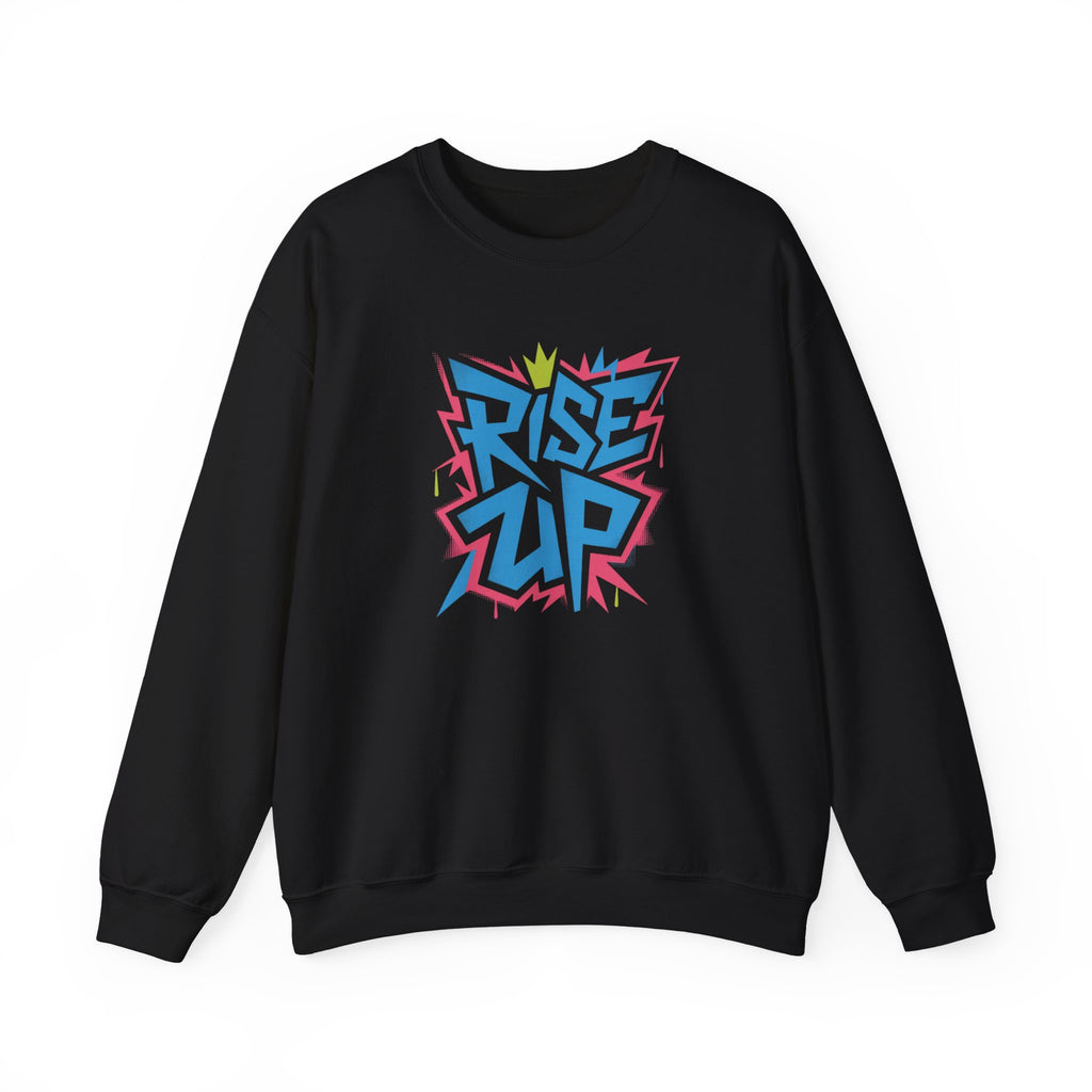 Rise Up graphic Crewneck Sweatshirt | Motivational street art design