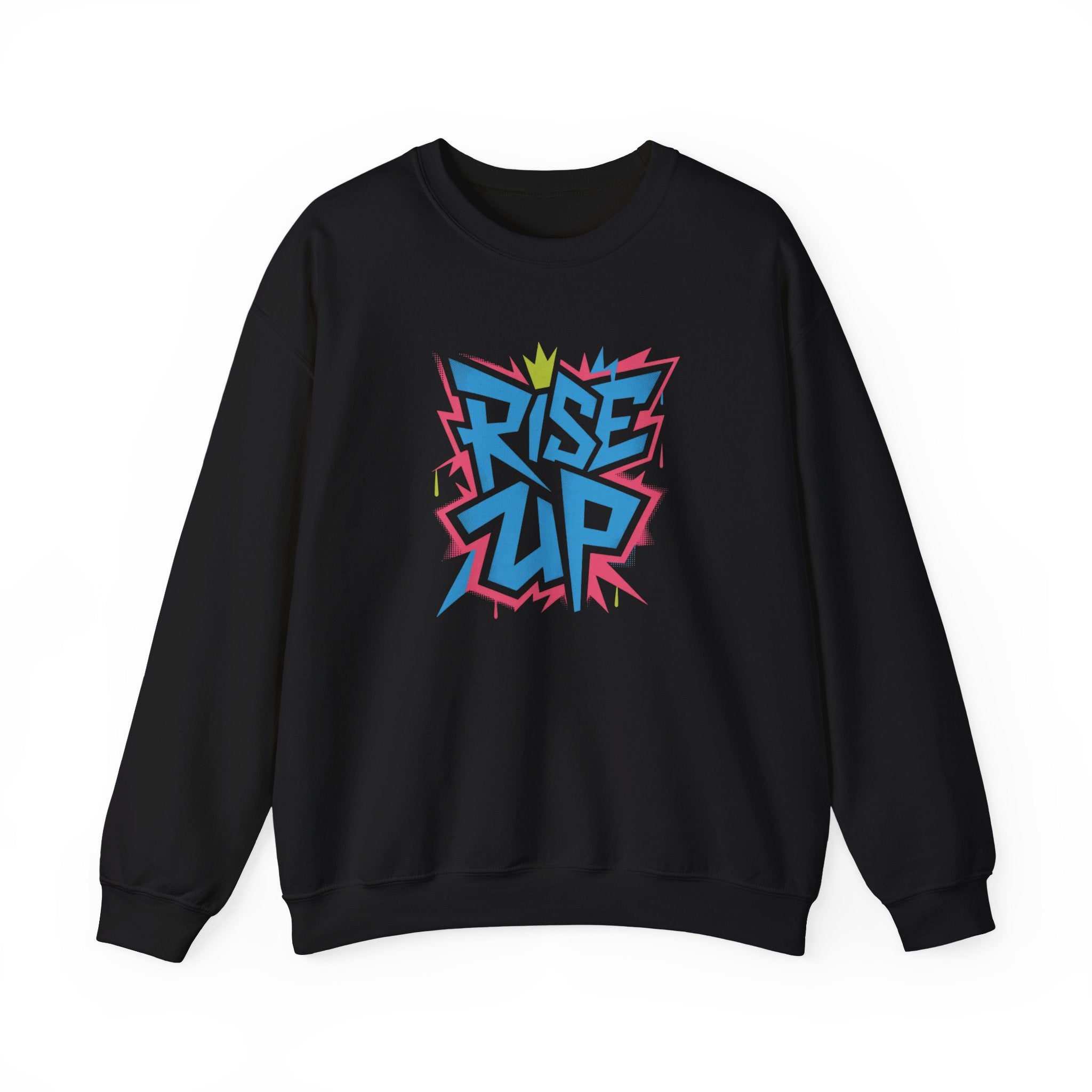 Rise Up graphic Crewneck Sweatshirt | Motivational street art design