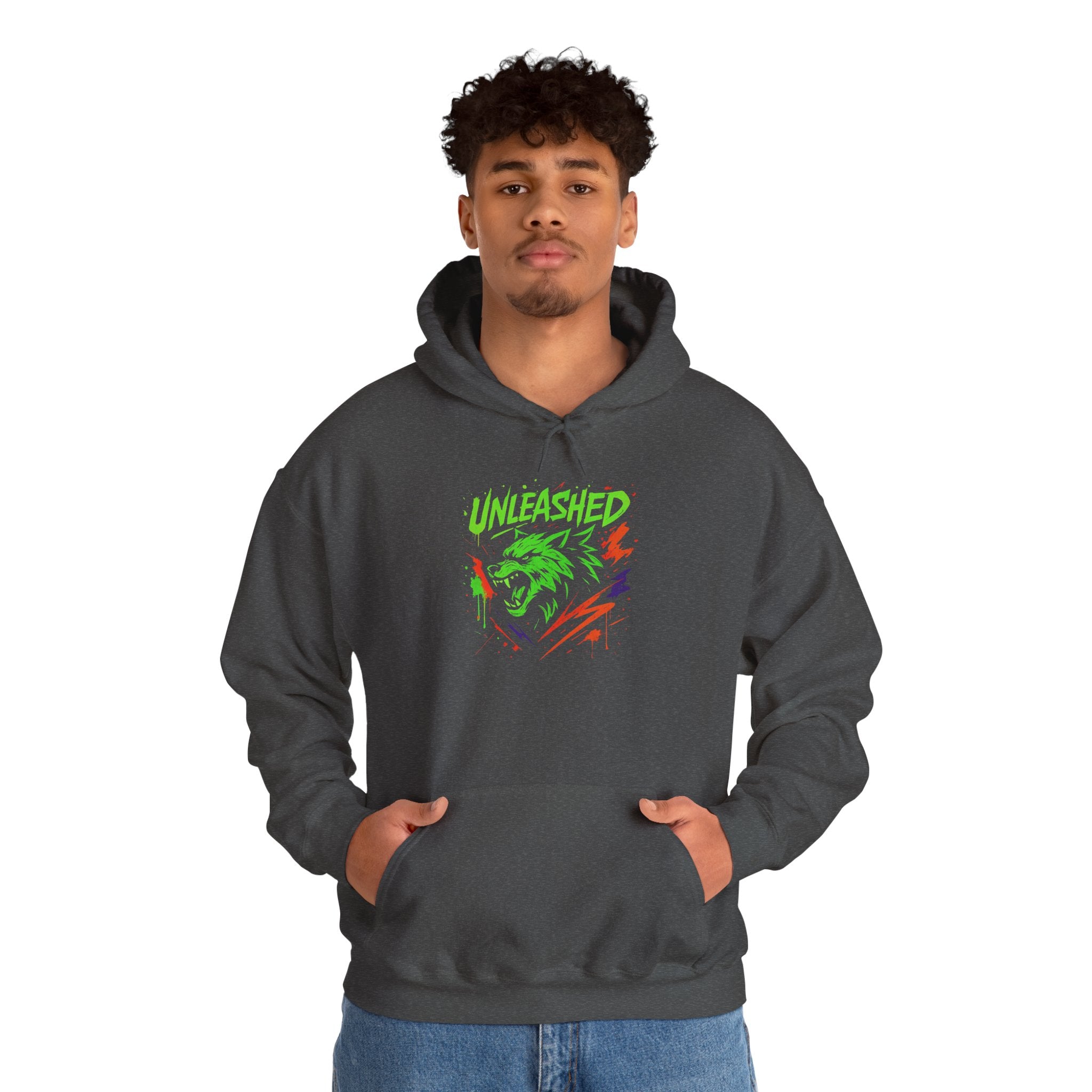 Lone Wolf Unleashed Hoodie, Wolf Lover Gift, Unisex Sweatshirt, Hooded Jumper, Nature Print Top, Animal Graphic Pullover