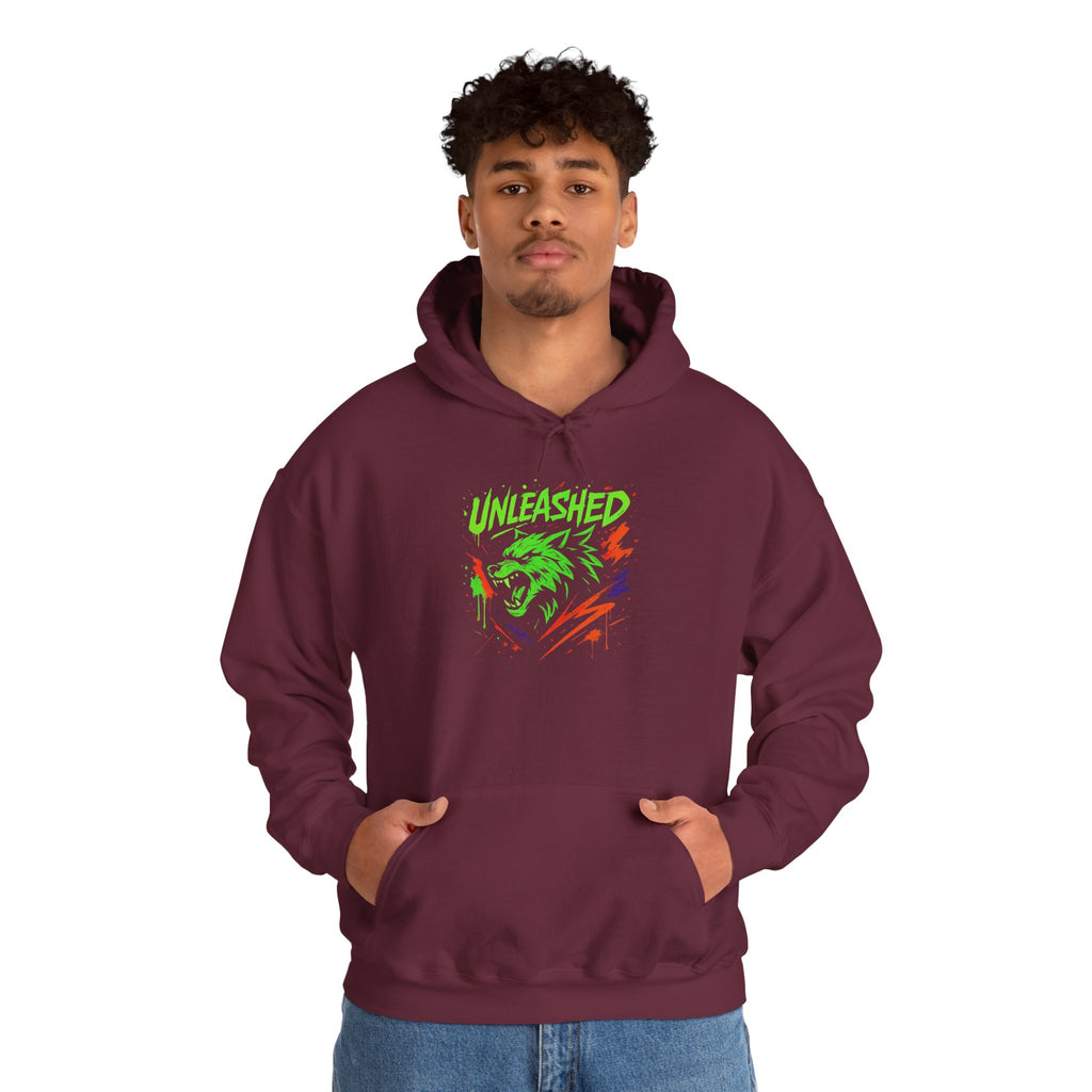 Lone Wolf Unleashed Hoodie, Wolf Lover Gift, Unisex Sweatshirt, Hooded Jumper, Nature Print Top, Animal Graphic Pullover
