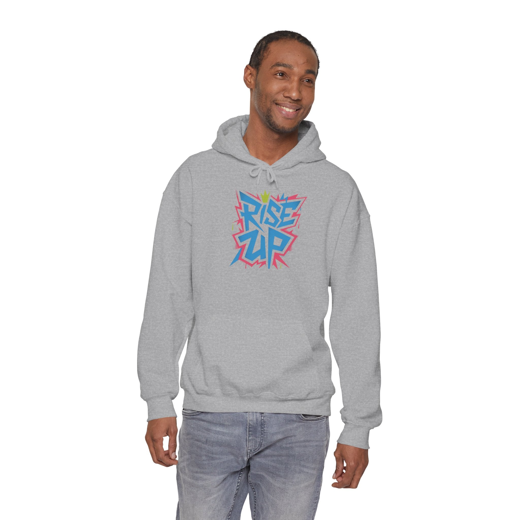 Rise Up Hoodie, Inspirational Sweatshirt, Motivational Jumper, Encouraging Pullover, Empowering Hooded Top