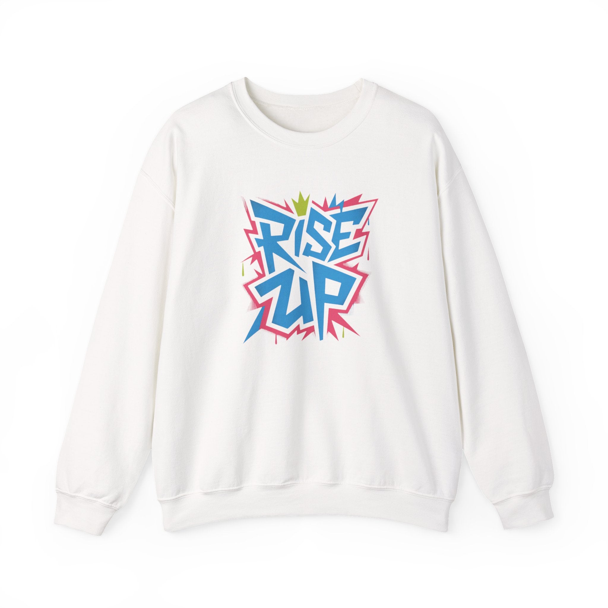 Rise Up graphic Crewneck Sweatshirt | Motivational street art design
