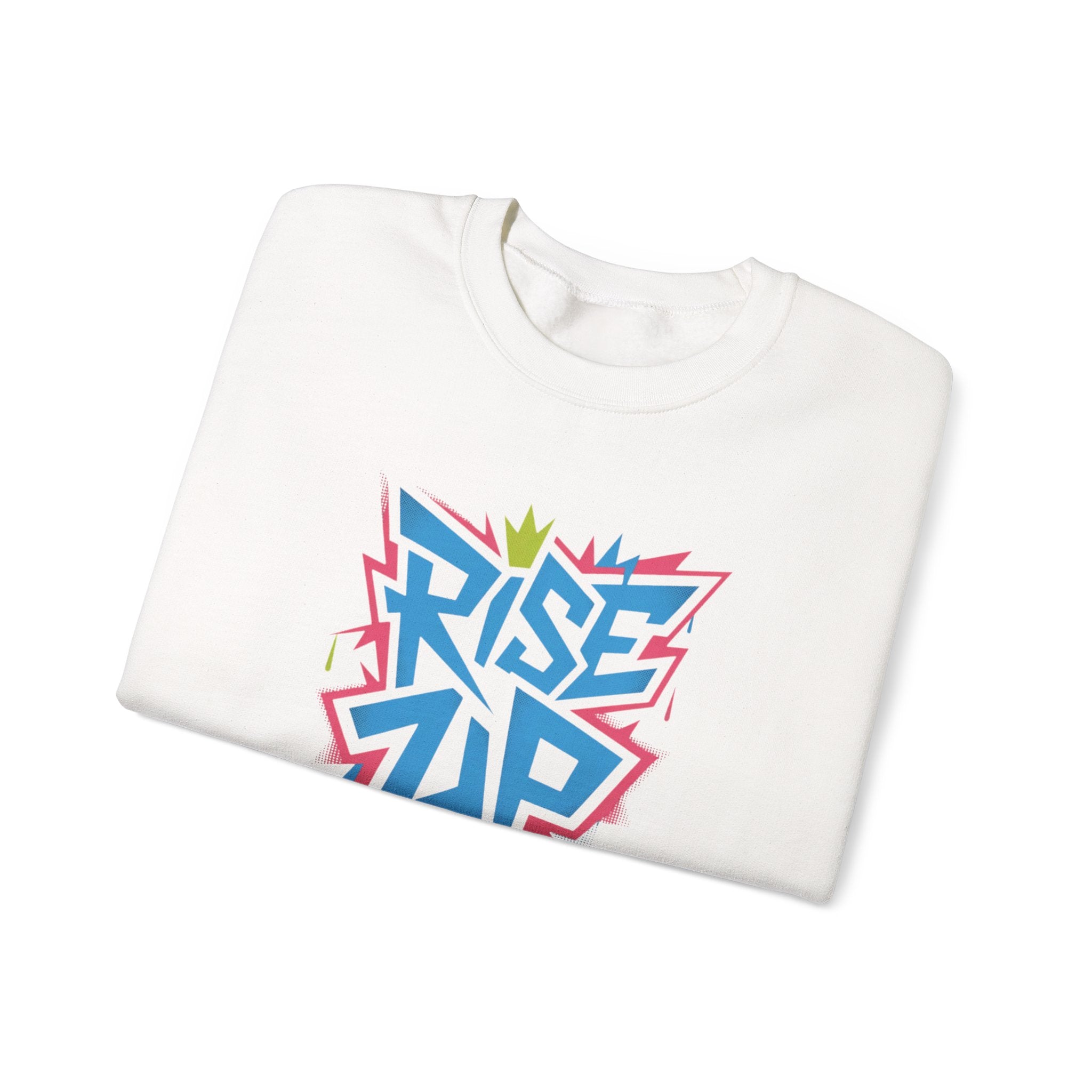 Rise Up graphic Crewneck Sweatshirt | Motivational street art design