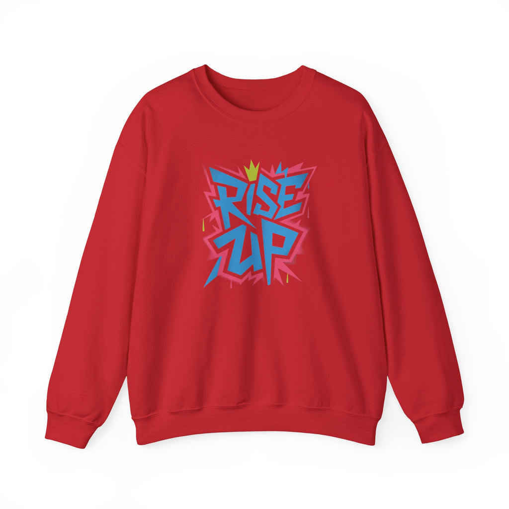 Rise Up graphic Crewneck Sweatshirt | Motivational street art design