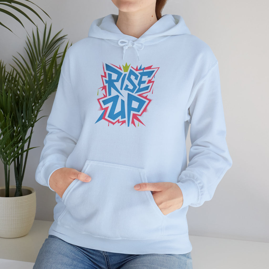 Rise Up Hoodie, Inspirational Sweatshirt, Motivational Jumper, Encouraging Pullover, Empowering Hooded Top