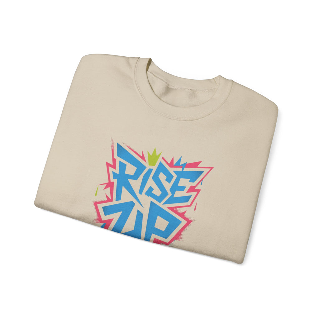 Rise Up graphic Crewneck Sweatshirt | Motivational street art design