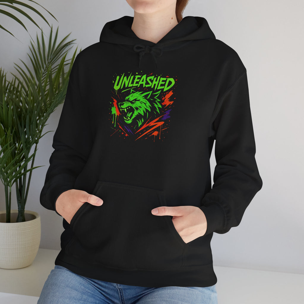 Lone Wolf Unleashed Hoodie, Wolf Lover Gift, Unisex Sweatshirt, Hooded Jumper, Nature Print Top, Animal Graphic Pullover