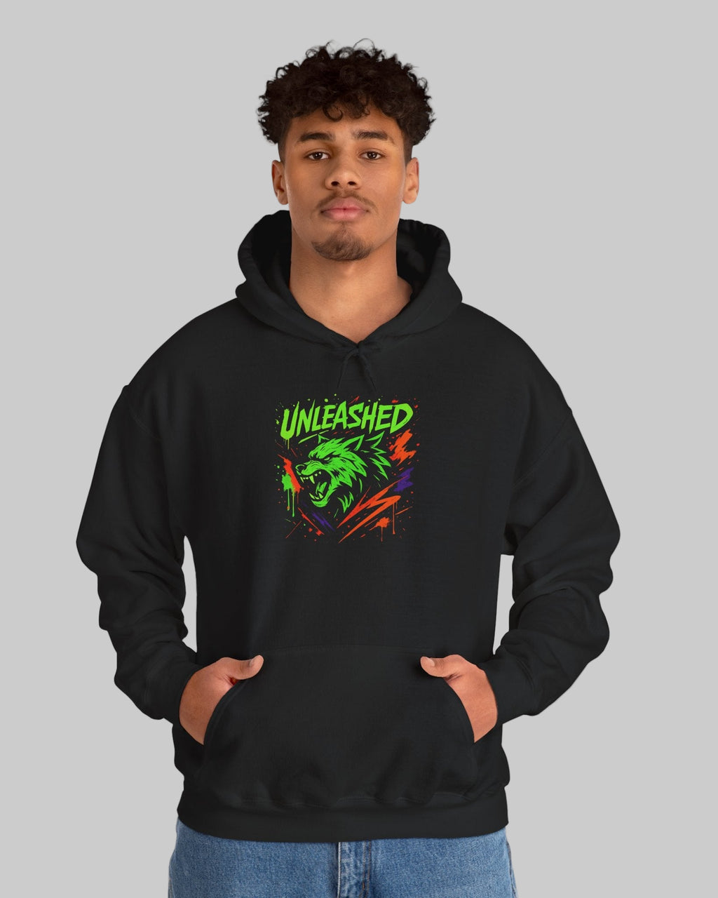 Lone Wolf Unleashed Hoodie, Wolf Lover Gift, Unisex Sweatshirt, Hooded Jumper, Nature Print Top, Animal Graphic Pullover