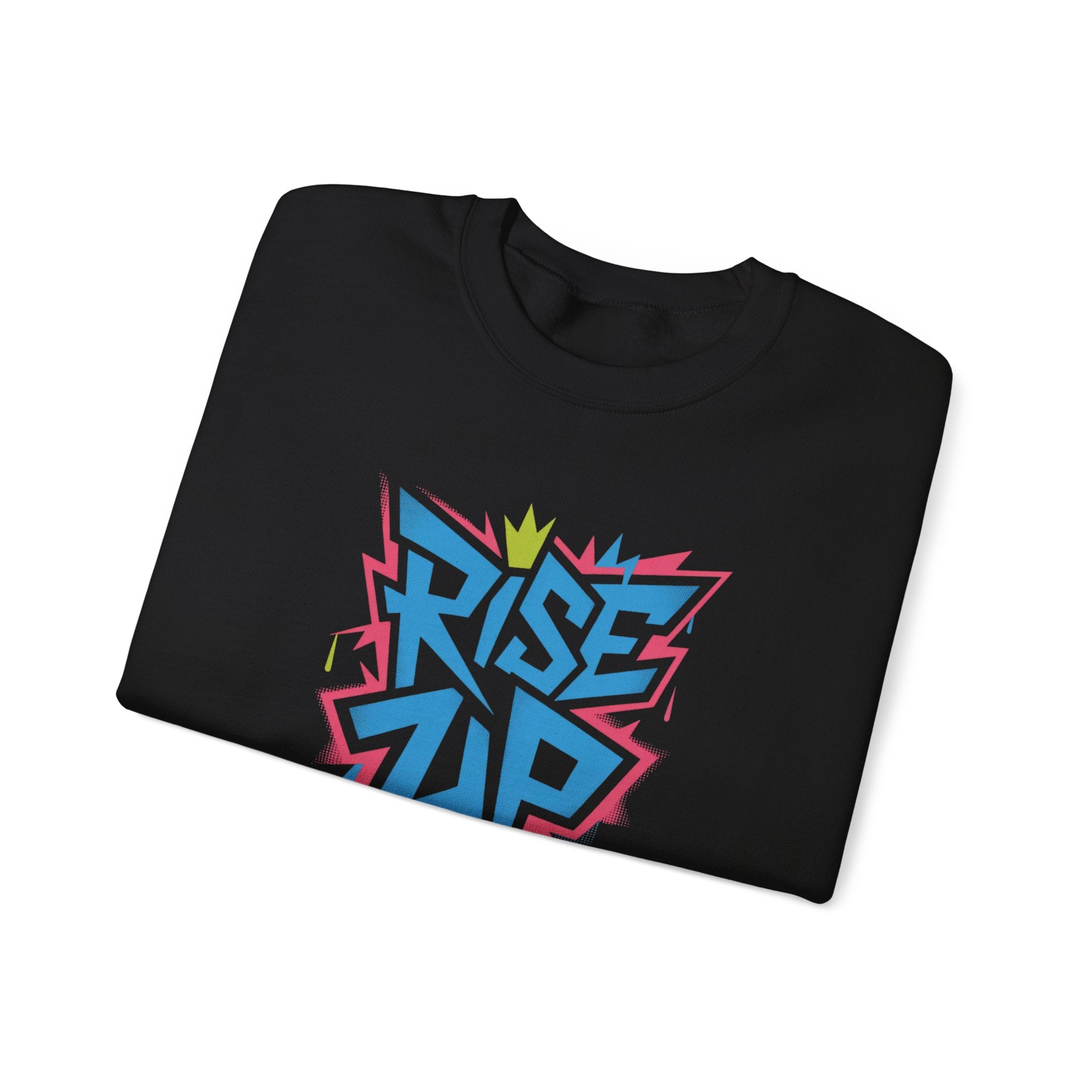 Rise Up graphic Crewneck Sweatshirt | Motivational street art design