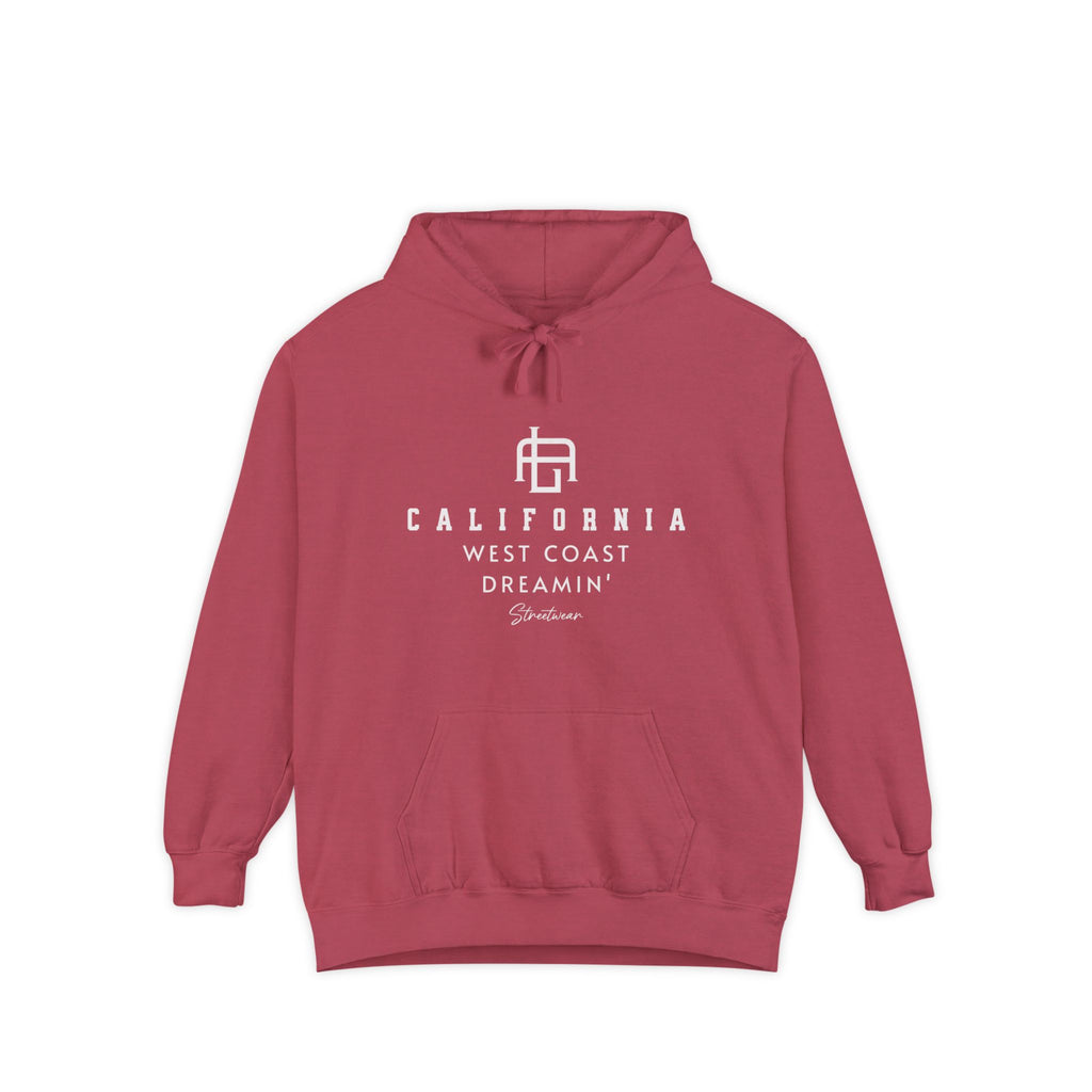 California Dreamin’ Hoodie – Unisex Garment-Dyed Comfort for Travel & Relaxation