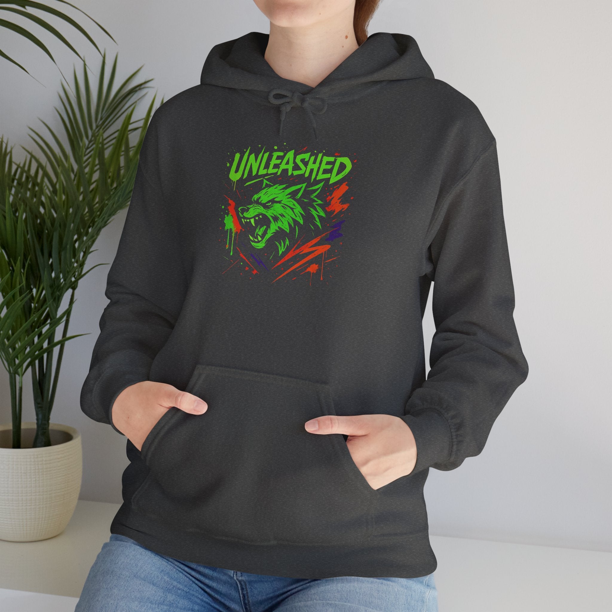 Lone Wolf Unleashed Hoodie, Wolf Lover Gift, Unisex Sweatshirt, Hooded Jumper, Nature Print Top, Animal Graphic Pullover