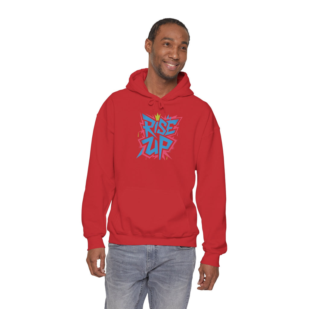 Rise Up Hoodie, Inspirational Sweatshirt, Motivational Jumper, Encouraging Pullover, Empowering Hooded Top