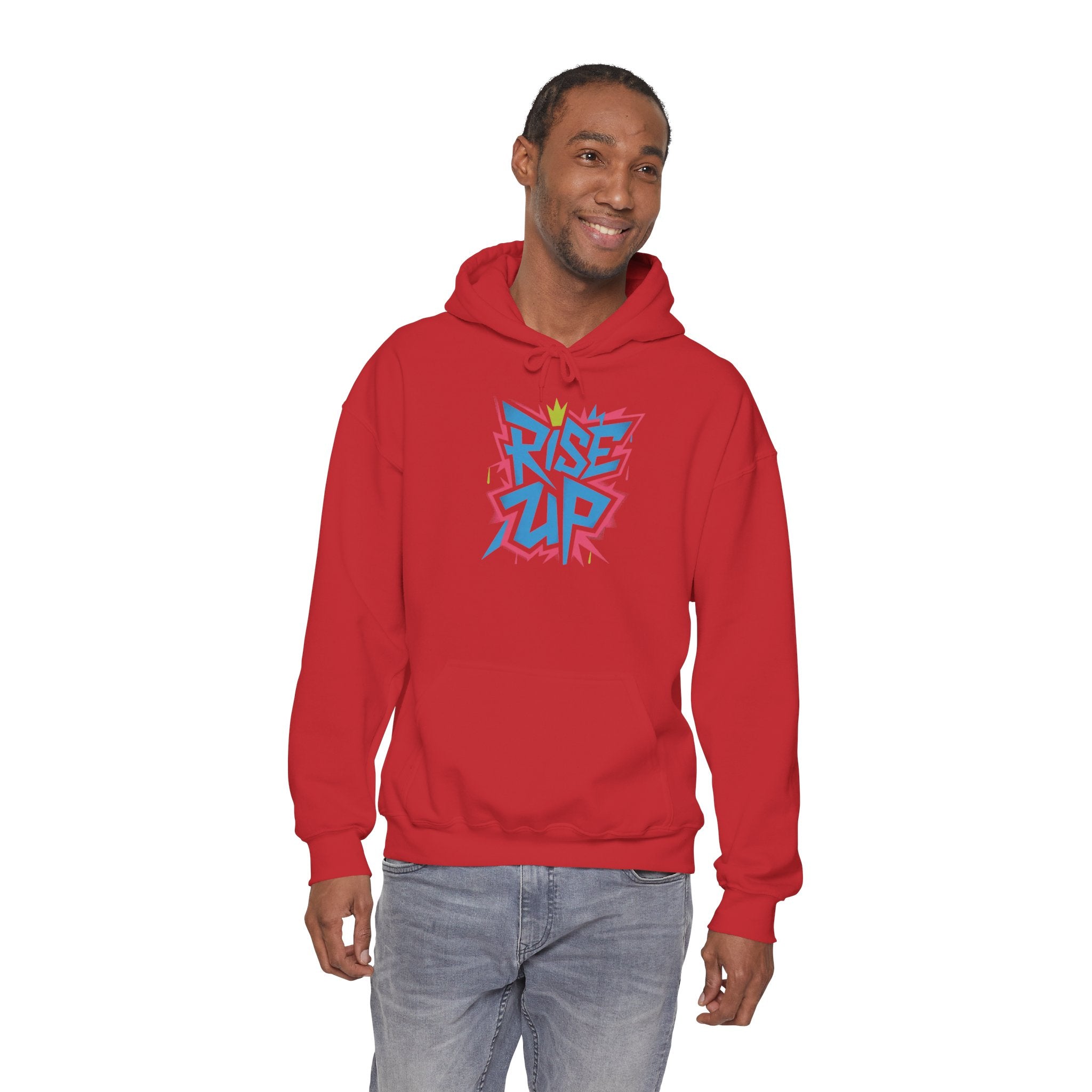 Rise Up Hoodie, Inspirational Sweatshirt, Motivational Jumper, Encouraging Pullover, Empowering Hooded Top