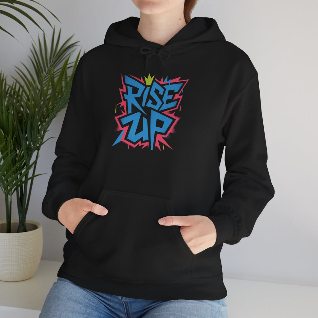 Rise Up Hoodie, Inspirational Sweatshirt, Motivational Jumper, Encouraging Pullover, Empowering Hooded Top